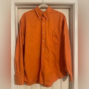Lands' End Men's Vibrant Orange Casual Shirt